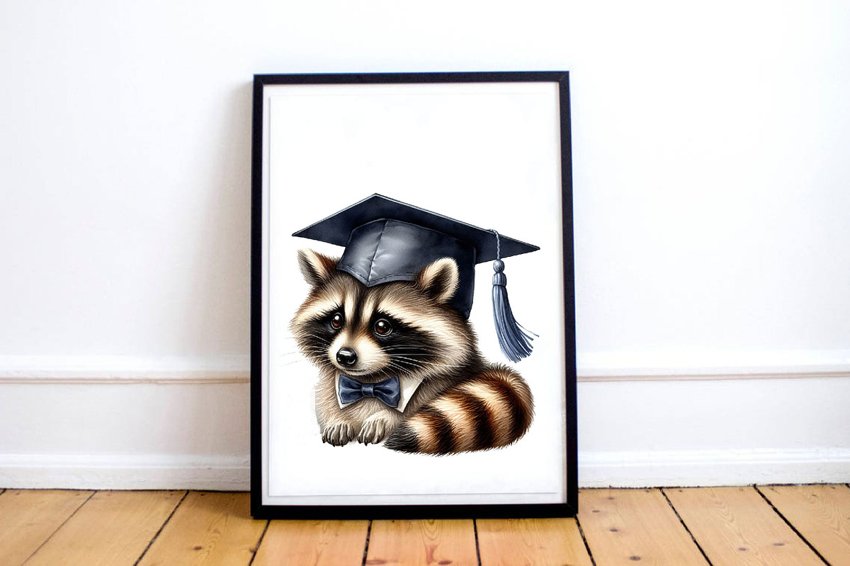 Raccoon Graduation Cap, a Graphic by CitraGraphics