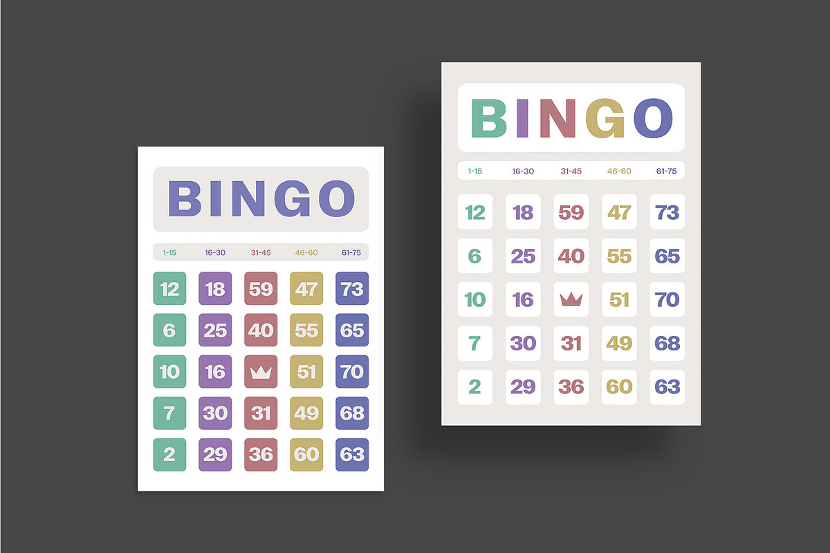 Pastel Bingo Card Templates, a Card Template by BrandPacks (Photo 5 of 7)