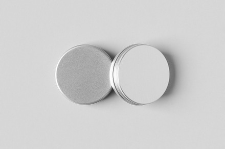 Metal cosmetic jar mockup JPEG