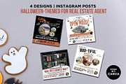 Real Estate Halloween Flyer Canva, a Marketing Template by CreativeVinesStore (Thumbnail 3 of 6)