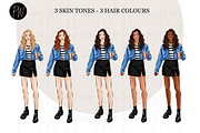 Fashion Girl 61 Watercolor Clipart, a Person Illustration by Parinaz Wadia Design (Thumbnail 7 of 15)