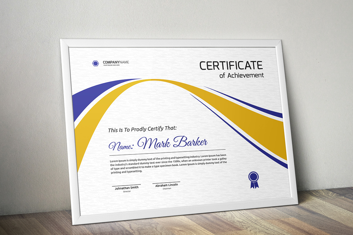 Certificate Word | PSD | AI, a Stationery Template by Curve Design (Photo 5 of 5)