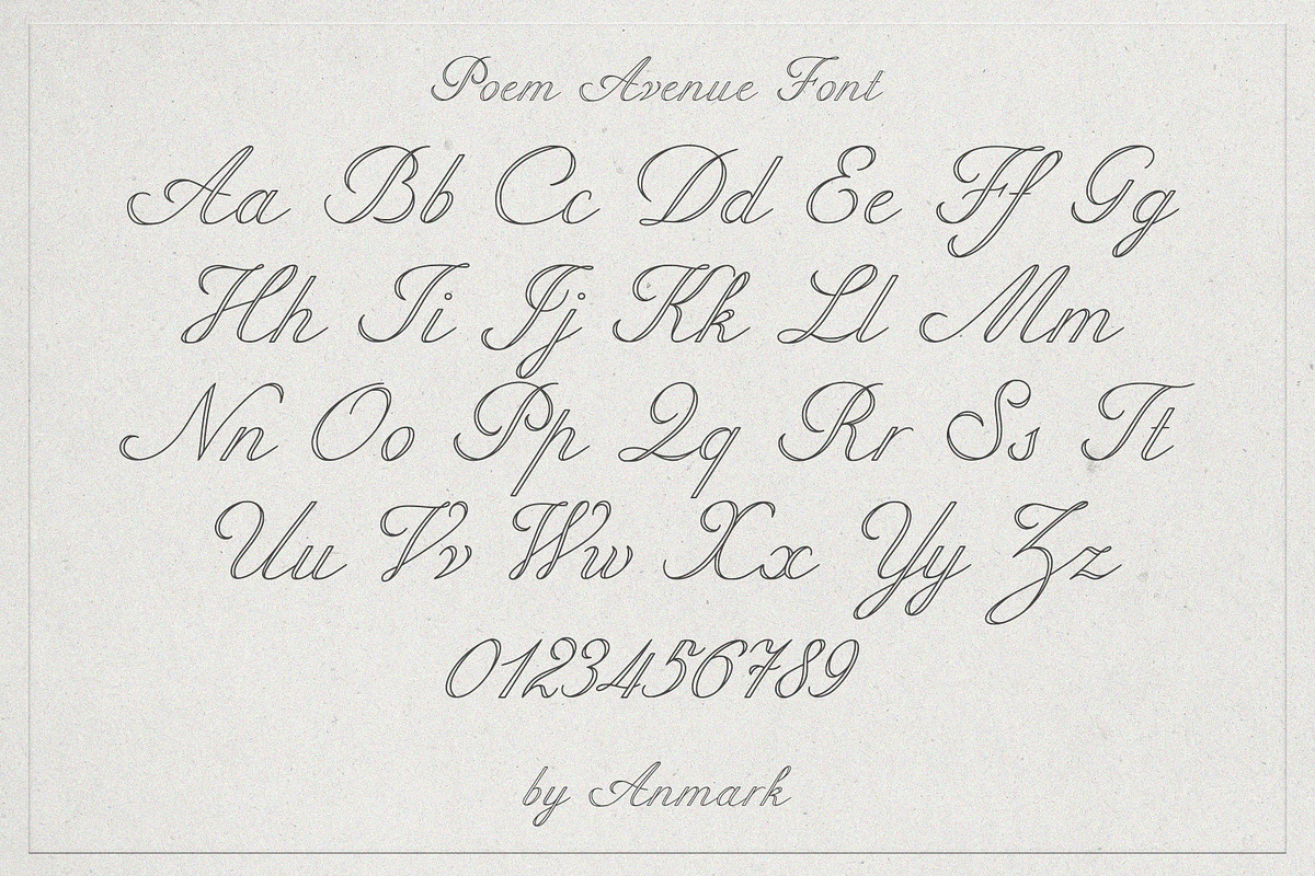 Poem Avenue Elegant Romantic Script, a Script Font by AnMark (Photo 8 of 12)