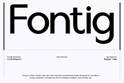 Fontig - Typeface, a Sans Serif Font by CuratedType Studio (Thumbnail 1 of 10)