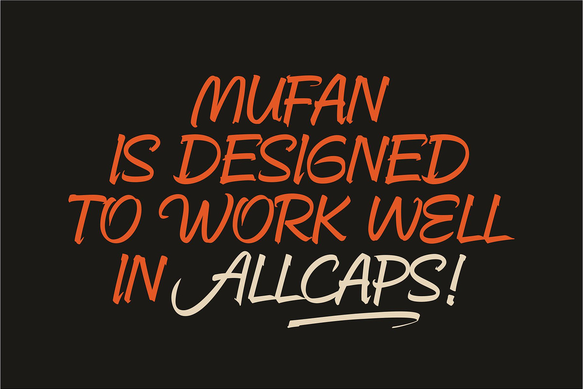 Mufan - Brush Retro Calligraphy Font, a Script Font by dexsarharryfonts (Photo 7 of 11)
