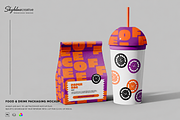 Paper Cup with Bag Mockup, a Packaging Mockup by skybluecreative (Thumbnail 1 of 2)