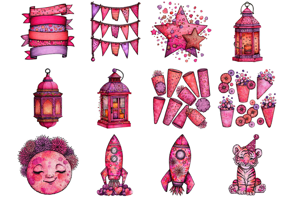 New Year Clipart, a Graphic by CitraGraphics (Photo 4 of 4)