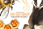 Badger Clipart PNG - Magic Forest, an Animal Illustration by Lenninator Digital (Thumbnail 2 of 8)