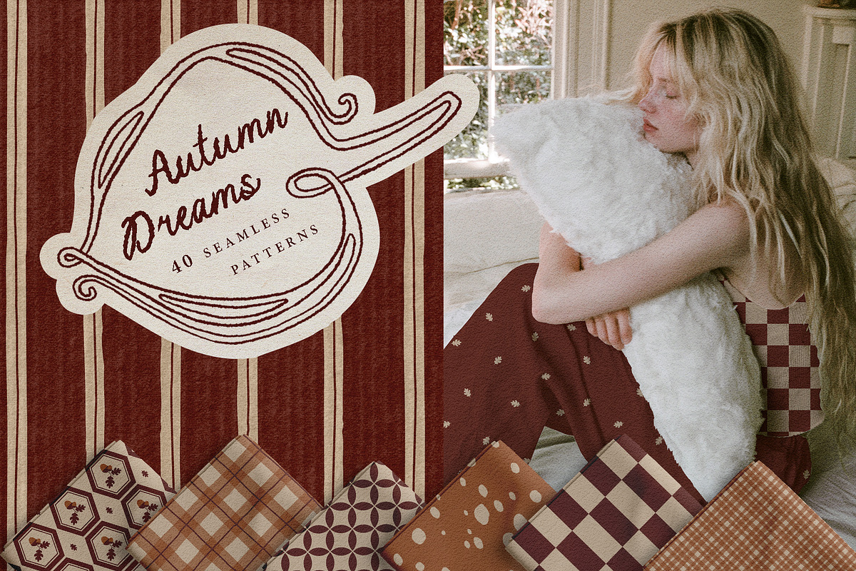 Autumn Dreams: 40 Seamless Patterns, a Pattern Graphic by Cute Atelier (Photo 1 of 9)