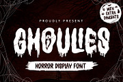 Ghoulies - Horror Display Font, a Sans Serif Font by Alpaprana (Thumbnail 1 of 11)