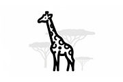 Giraffe Safari Silhouette Vector Bun, an Illustration by Designer_Momina (Thumbnail 10 of 51)