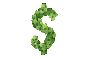 Cartoon money. Paper cash, a Finance Illustration by Things for designers