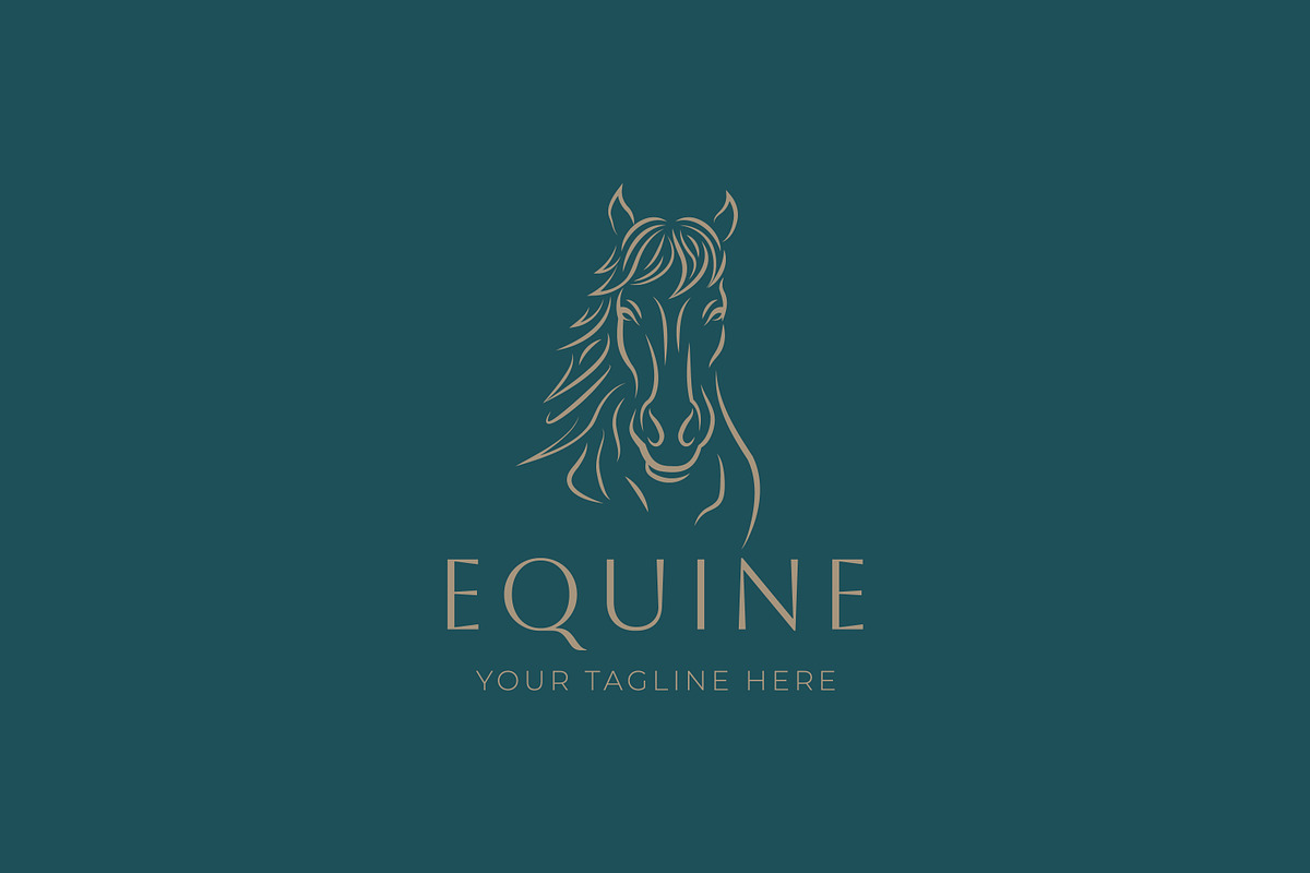Logo Face of Horse Equine Stallion, a Branding & Logo Template by Signatoro (Photo 2 of 2)