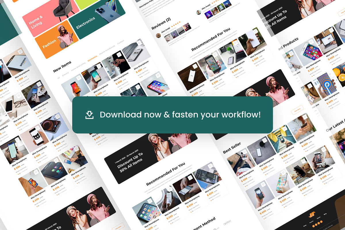 Ndagang-Shopping Website Template, an UI Kit Template by Kreativ Space (Photo 5 of 5)