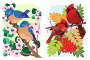 Bird vector set, an Illustration by Kopirin (Thumbnail 4 of 8)
