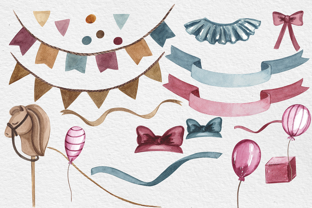 Sweet Teddy Bears Watercolor Clipart, a Decorative Illustration by HabitusDesigns (Photo 4 of 12)