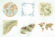 Old Maps Sublimation Clipart, an Illustration by Creative Art (Thumbnail 6 of 9)