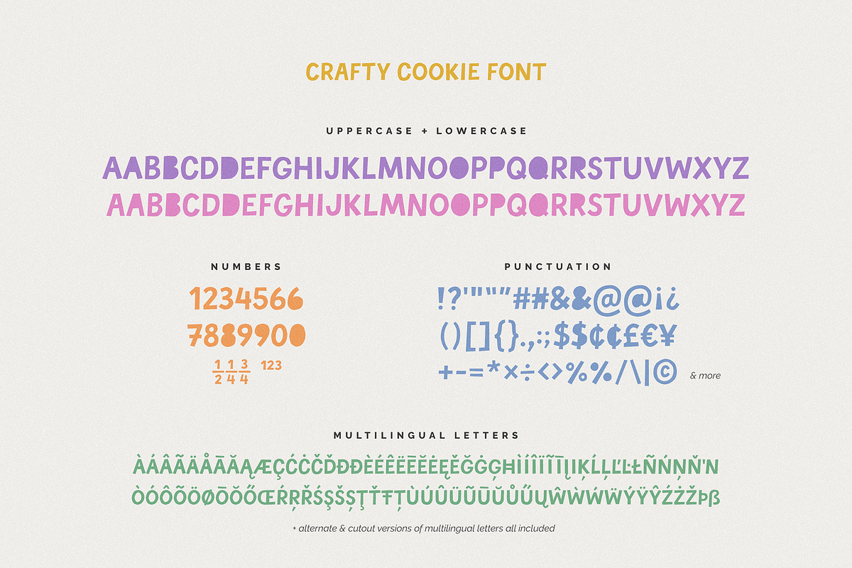 Crafty Cookie handmade cutout font, a Handwritten Font by Minna Kaario (Photo 10 of 12)