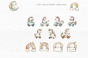 Cute Unicorn Clipart,, an Object Graphic by EllyandLima (Thumbnail 7 of 11)
