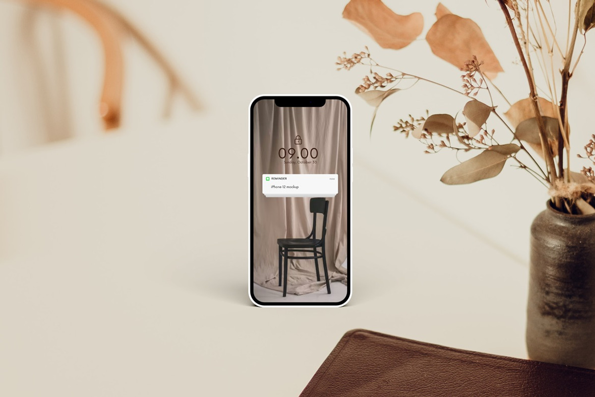 iPhone 12 Mockup, an iPhone Mockup by YurnalisPerix (Photo 2 of 4)