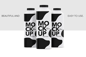 Milk Bottle - Matte - Mockup