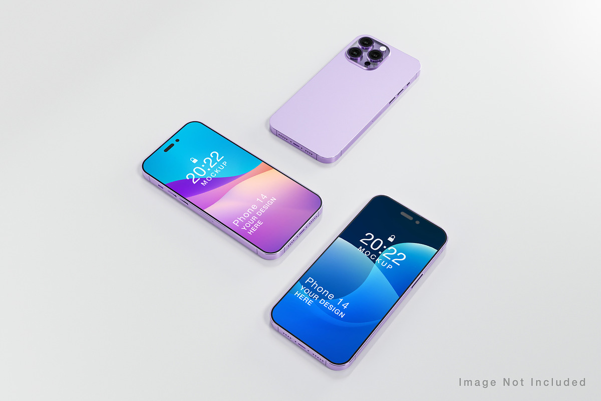 iPhone 14 Concept Mock-up Pack, an iPhone Mockup by Zero_std (Photo 10 of 15)