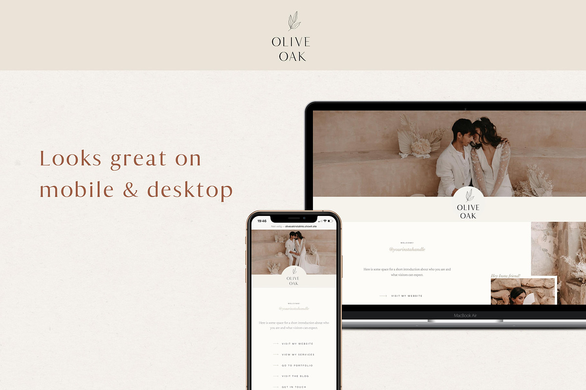 Elegant Showit Instagram Link in Bio, a Landing Page Template by Wonderlik Webdesign (Photo 3 of 4)