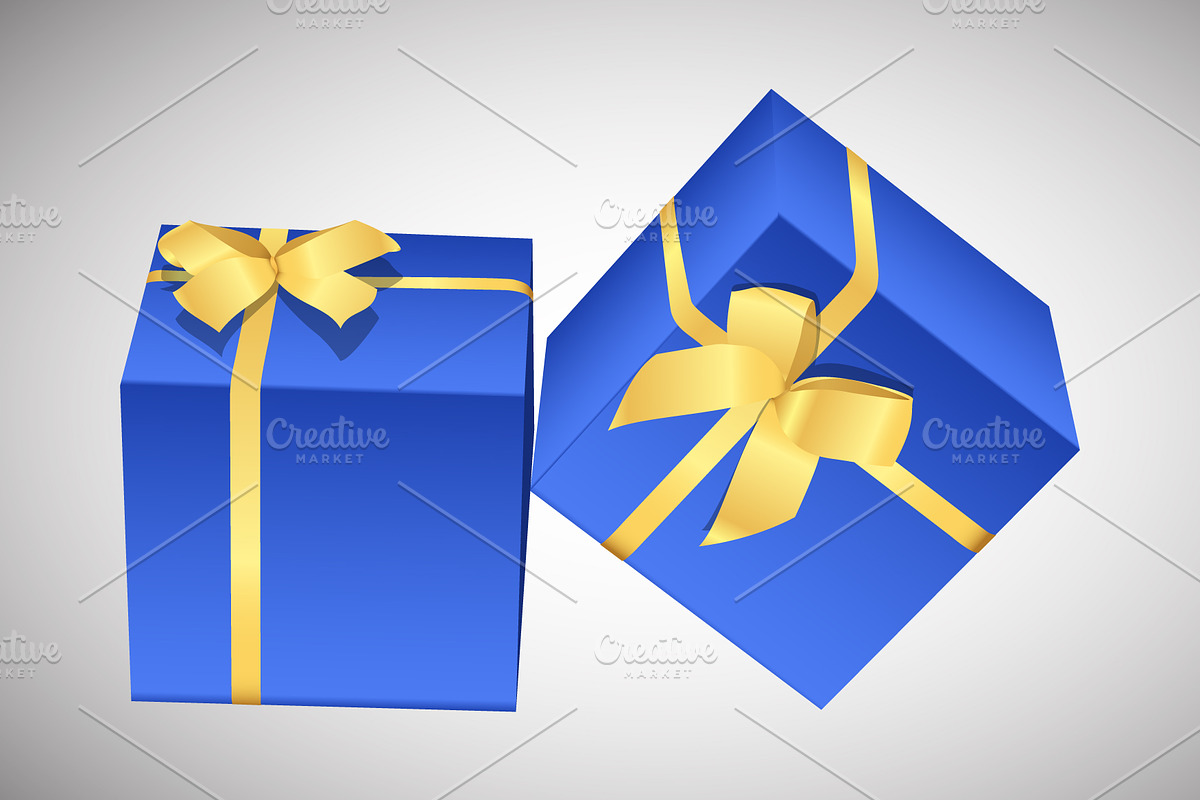 Blue Gift Box vector illustration, an Object Graphic by Ghagra (Photo 1 of 4)