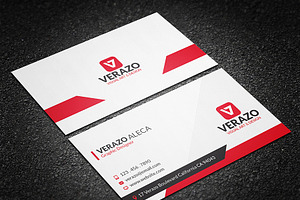 Modern Red Creative Business Card