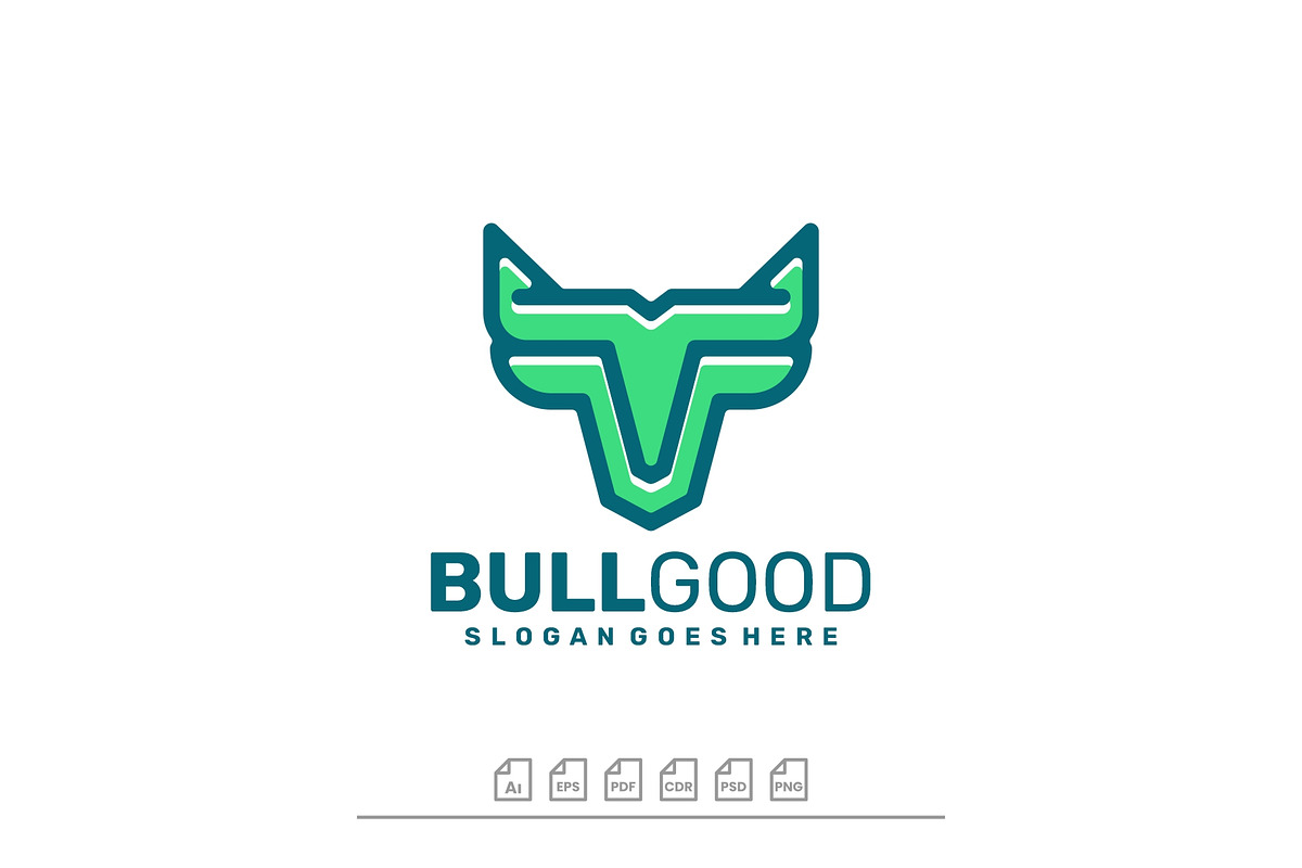 Logo Bull GOOD Simple Mascot Style, a Branding & Logo Template by ARIF22GANTENG