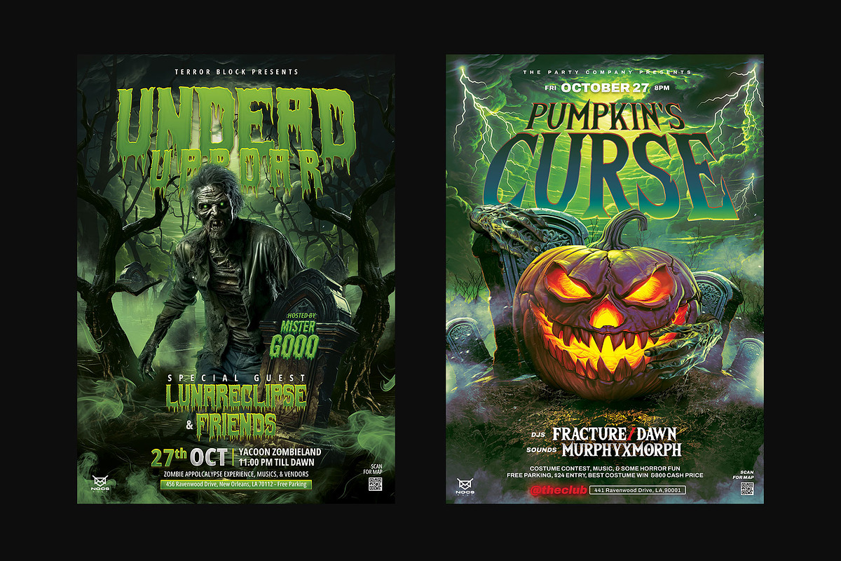 7 Halloween Flyer Templates PSD, a Flyer Template by Bornx Design (Photo 4 of 6)