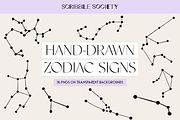 Pencil Drawn Zodiac Sign Icons, a Decorative Illustration by Scribble Society (Thumbnail 1 of 4)