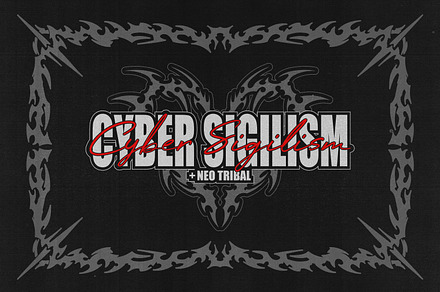 CYBER SIGILISM + NEO TRIBAL GRAPHIC, an Object Graphic by BonkiStudio