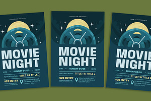 Modern Movie Night Flyer