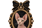 Sphynx Cat Locket Png, an Object Graphic by The Edit (Thumbnail 1 of 3)