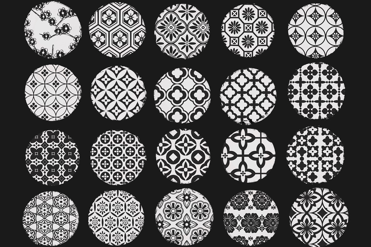 Traditional Asian pattern brushes, a Brush Add-On by TheWhiteCatLab (Photo 6 of 10)