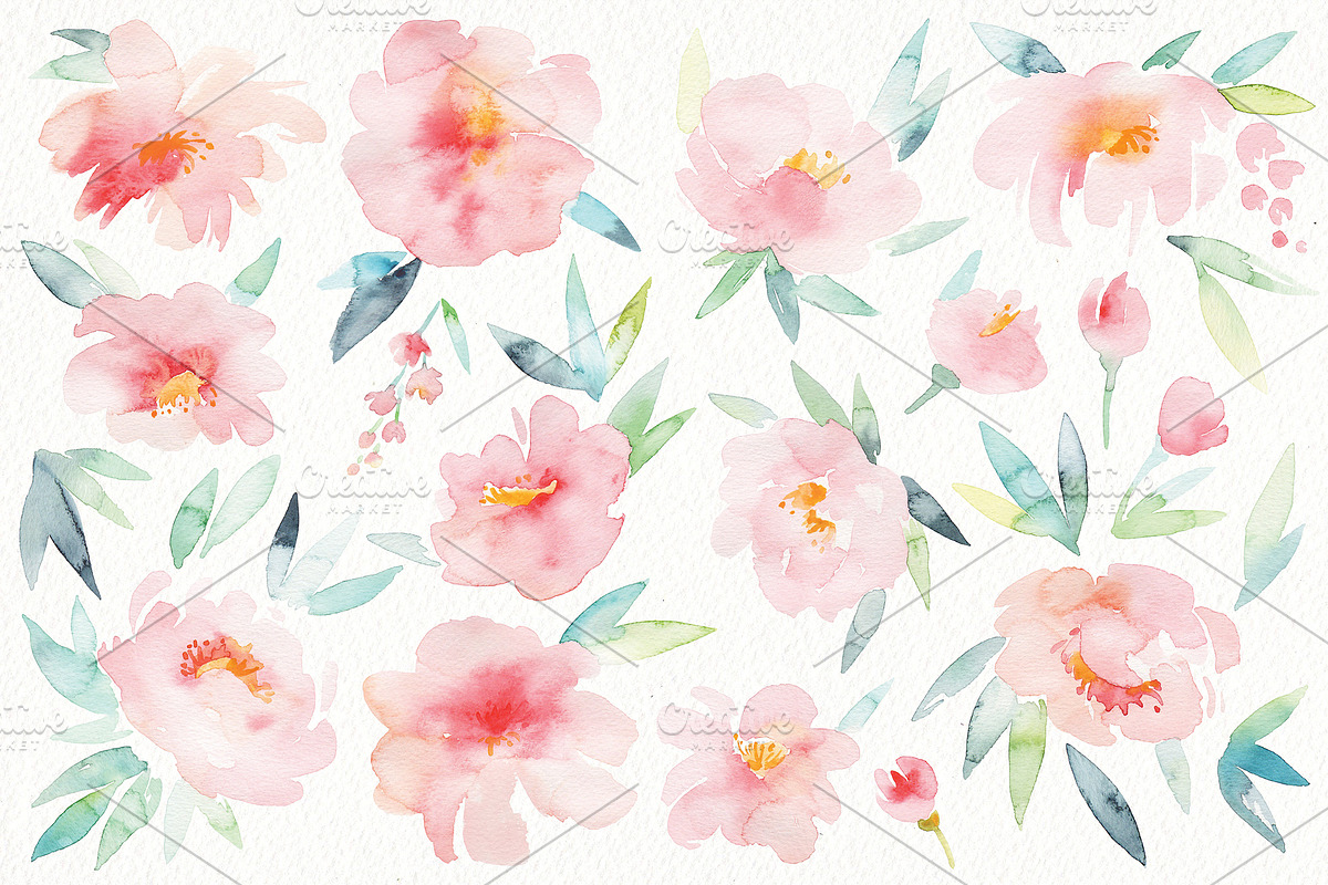 watercolor wedding flowers, a Decorative Illustration by artnLera (Photo 3 of 3)