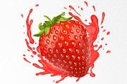 Strawberry splash collection, a Food Illustration by Yayasya (Thumbnail 3 of 3)