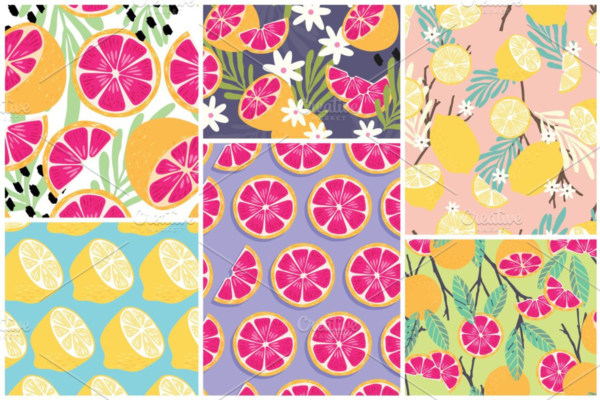 55 Tropical Fruit Seamless Patterns, a Pattern Graphic by Blue Lela Design (Photo 8 of 15)