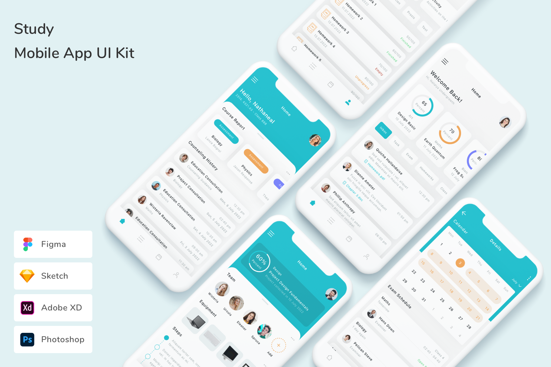 Study Mobile App UI Kit, an UI Kit Template by Betush
