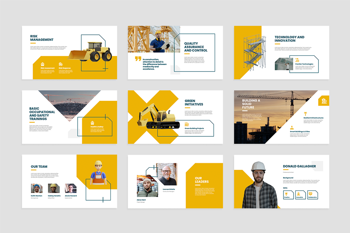 Construction Slides Template, a Templates & Theme by Flat Icons (Photo 4 of 4)