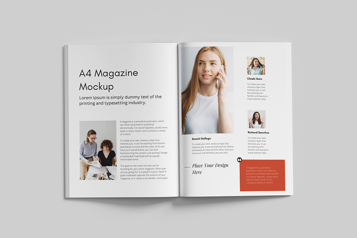 Realistic Magazine Mockup, a Books & Magazine Mockup by bimockup (Photo 3 of 6)