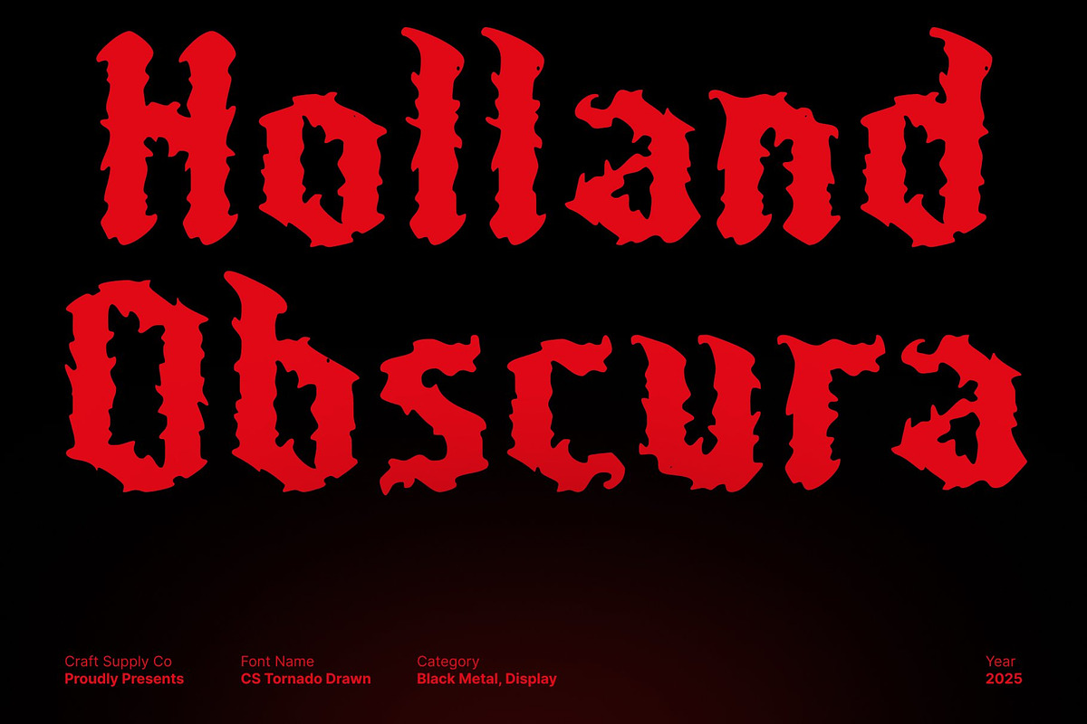 CS Tornado Drawn, a Blackletter Font by Craft Supply Co. (Photo 2 of 8)