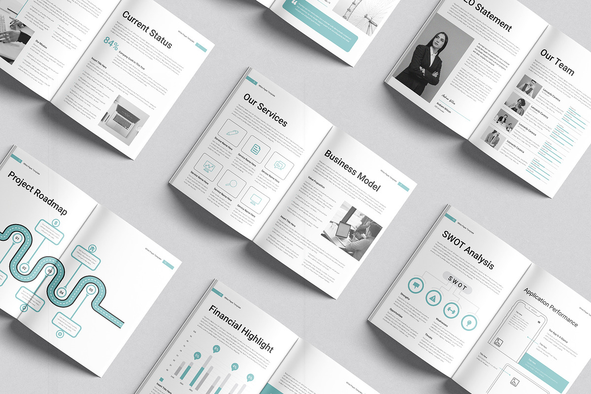 Business White Paper Template, a Brochure Template by DesignCrest (Photo 9 of 13)
