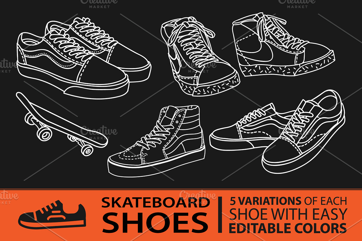 Shoes Line Art_Shoes Illustrations, an Illustration by Astro Circo (Photo 1 of 2)