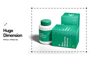 Bottle and Box Medicine Mockup, a Packaging Mockup by SLAB! Design (Thumbnail 3 of 8)