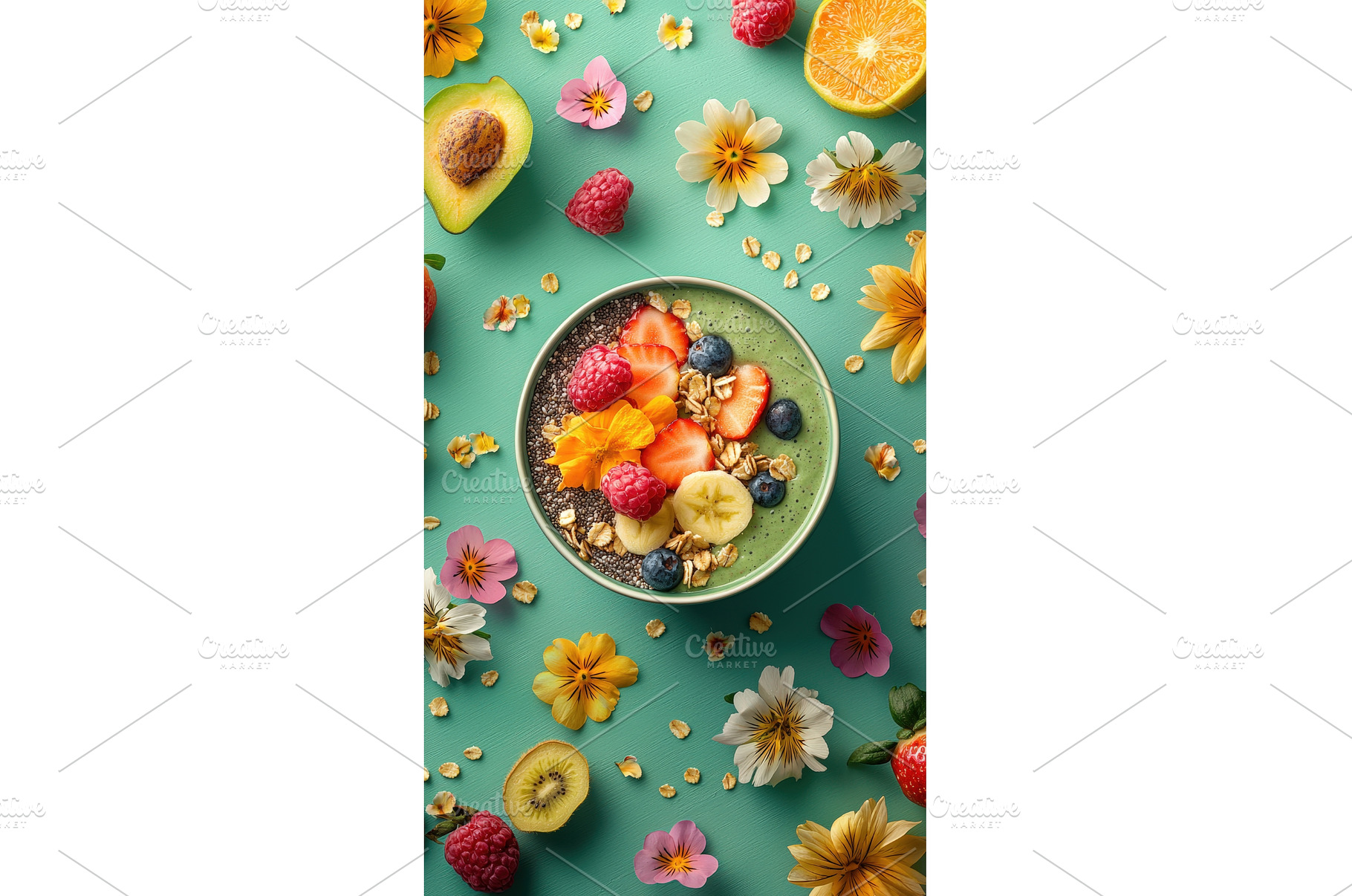 Smoothie Bowl Topped with Fresh, a Food & Drink Photo by Rodica Ciorba