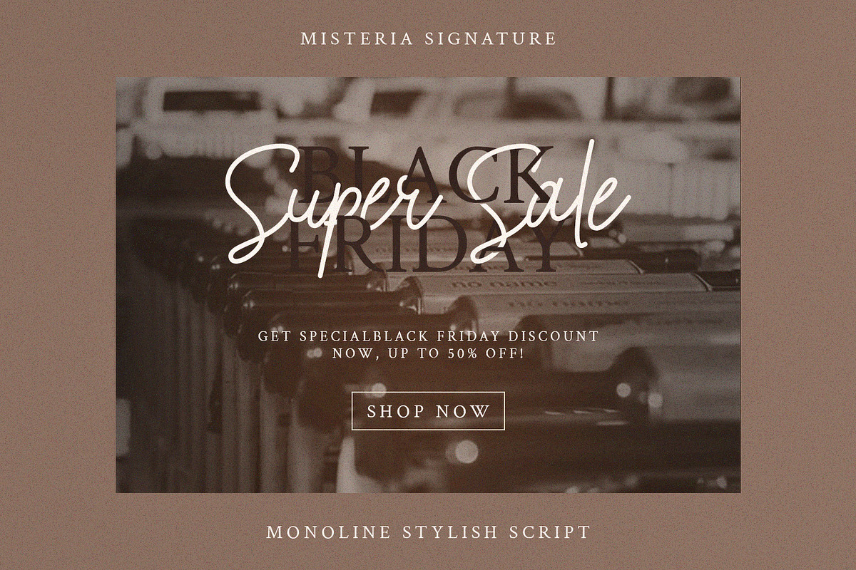 Misteria Signature Font, a Script Font by Hasbi Creative (Photo 4 of 10)