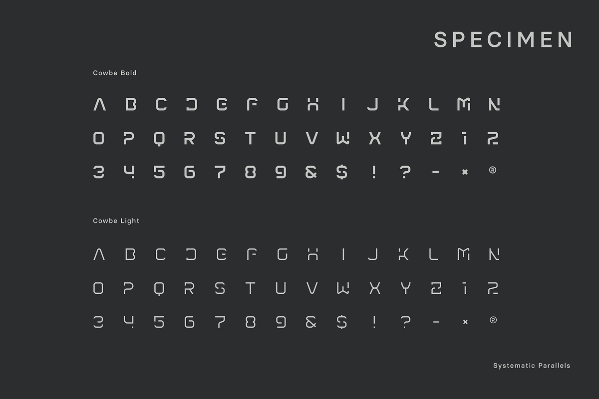 Cowbe Tech Font, a Font by baqoos (Photo 6 of 6)