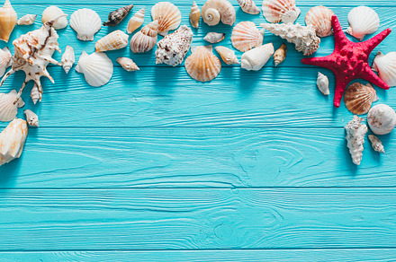 Summer sea background stock photo containing decoration and table, a Holiday Photo by Cherkas Photography